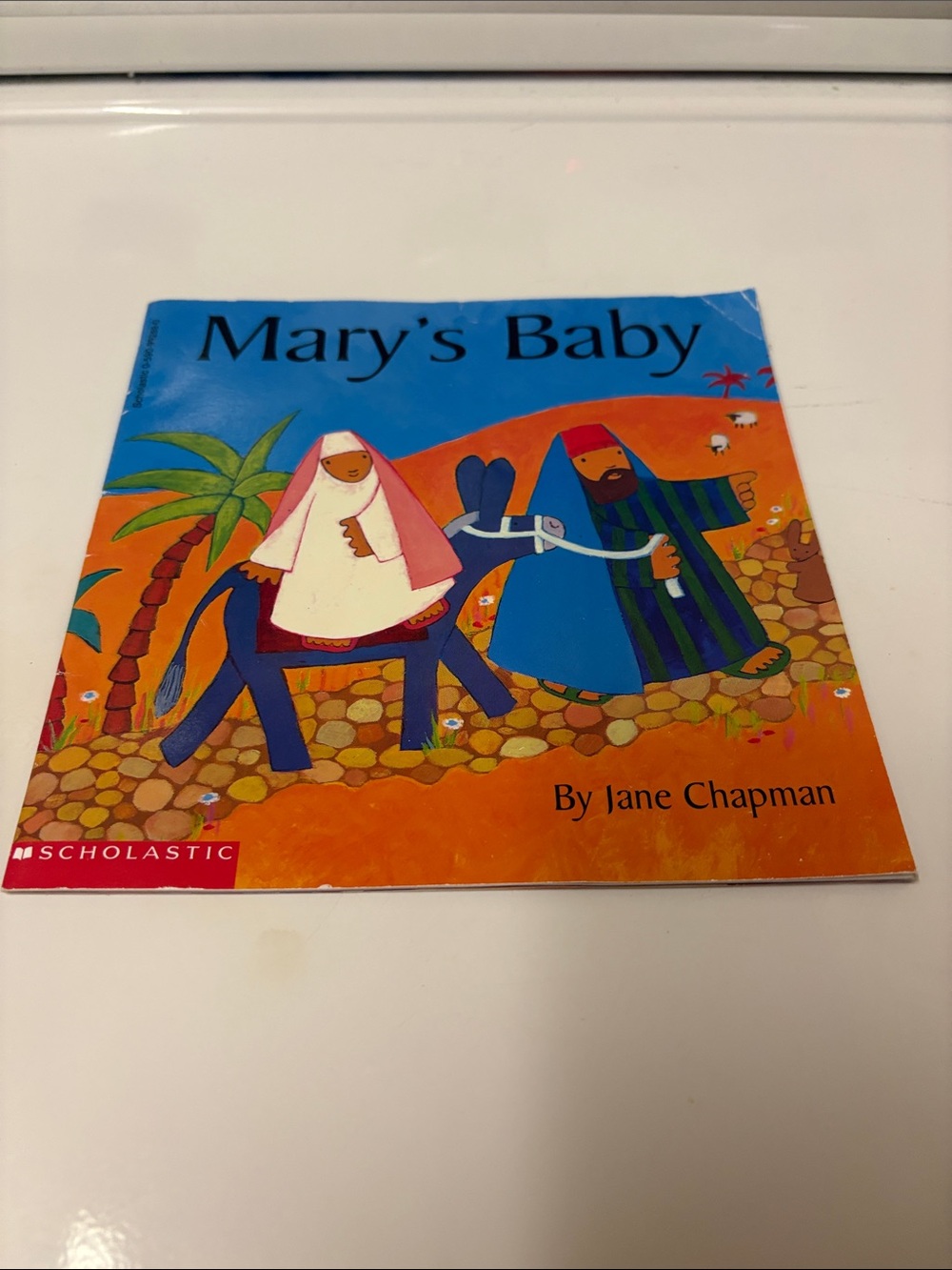 4/$20 Scholastic Mary's Baby Picture Book - Blue & Orange Cover